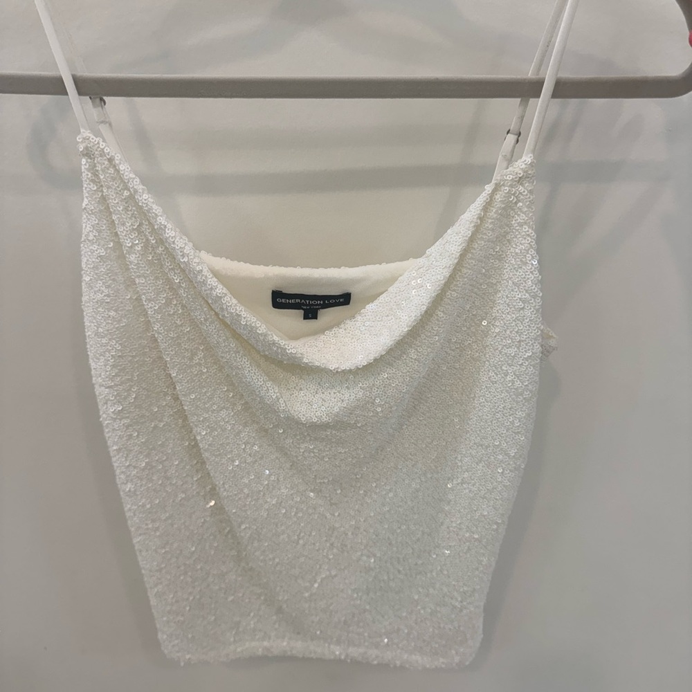 Generation Love White Sequin Camisole